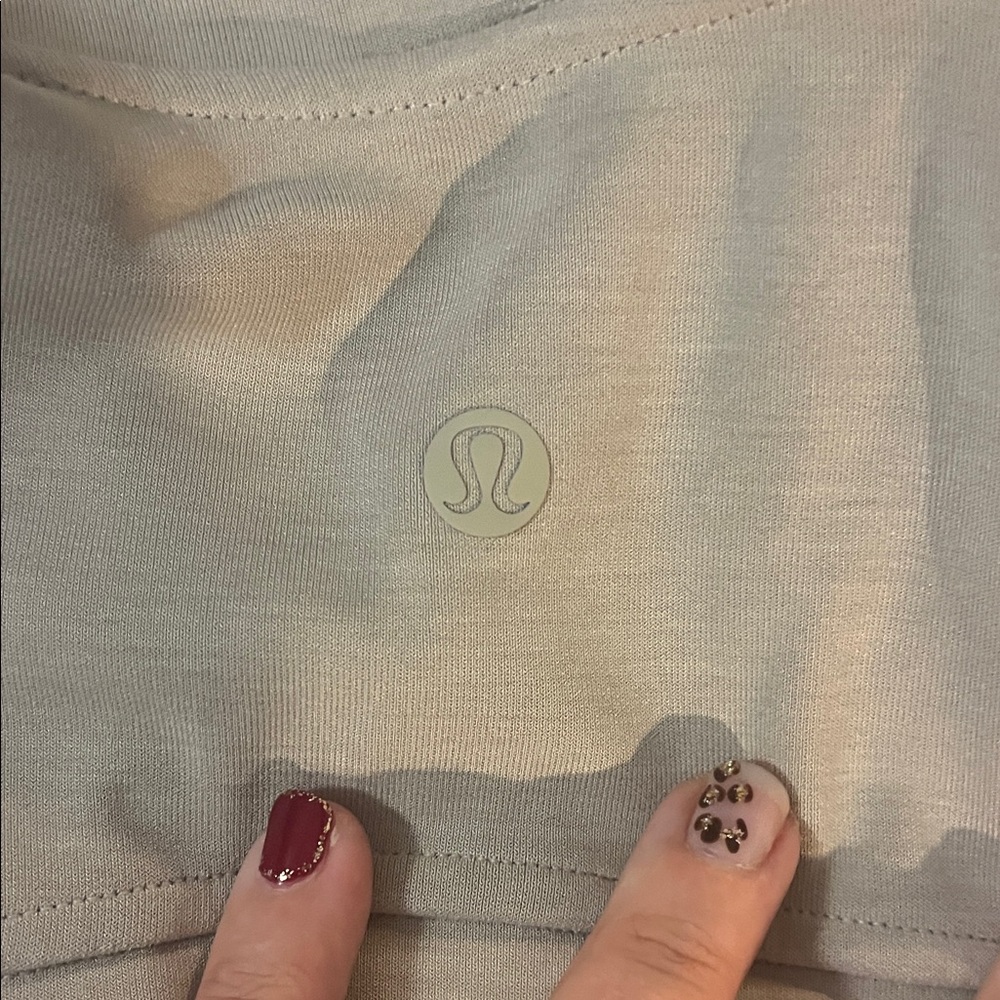 Tan lululemon softstreme Quarter-Zip Pullover size 8 - Picture 6 of 6